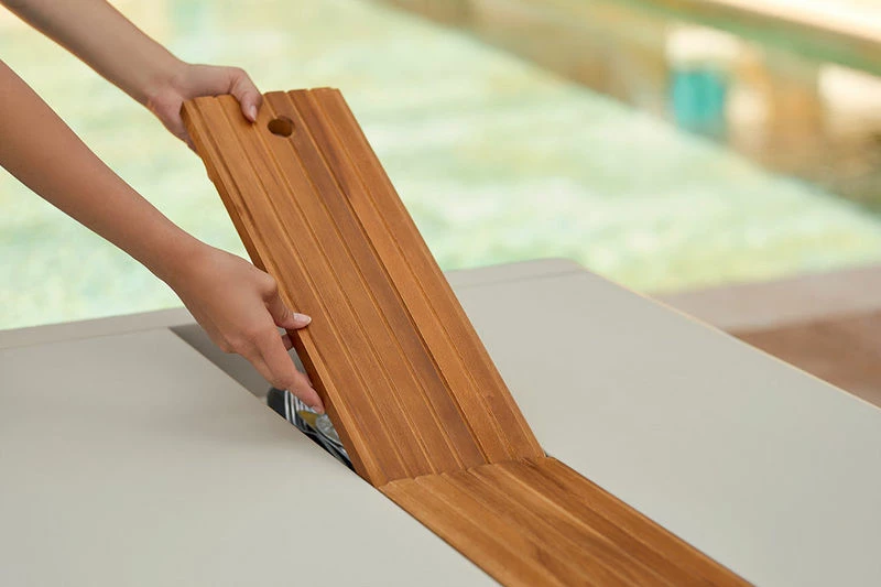 Bellevie Rectangular Table - / With Storage - 196 X 90 Cm - Fermob 5 Bellevie Rectangular Table - / With Storage - 196 X 90 Cm - Fermob - Image 3