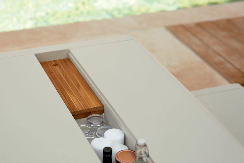 Bellevie Rectangular Table - / With Storage - 196 X 90 Cm - Fermob 7 Bellevie Rectangular Table - / With Storage - 196 X 90 Cm - Fermob - Image 5