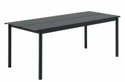 Linear Rectangular Table - / Steel - 200 X 75 Cm - Muuto