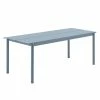 Linear Rectangular Table - / Steel - 200 X 75 Cm - Muuto -Coffee Tables Sales Shop rectangular table linear light blue madeindesign 401168 product800