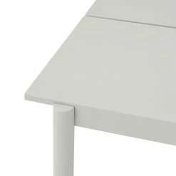 Linear Rectangular Table - / Steel - 220 X 90 Cm - Muuto -Coffee Tables Sales Shop rectangular table linear light grey madeindesign 401094 product800