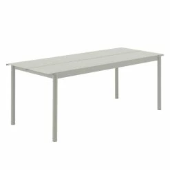 Linear Rectangular Table - / Steel - 200 X 75 Cm - Muuto