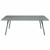 Luxembourg Rectangular Table - / 8 People - 207 X 100 Cm - Aluminium - Fermob -Coffee Tables Sales Shop rectangular table luxembourg gris lapilli madeindesign 405239 product800