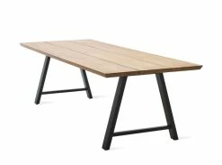 Matteo Rectangular Table - / 215 X 100 Cm - Teak & Metal - Vincent Sheppard 7 Matteo Rectangular Table - / 215 X 100 Cm - Teak & Metal - Vincent Sheppard -Coffee Tables Sales Shop rectangular table matteo l 215 cm teak black madeindesign 335620 product800