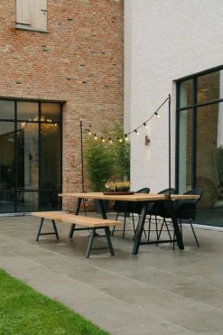 Matteo Rectangular Table - / 215 X 100 Cm - Teak & Metal - Vincent Sheppard 9 Matteo Rectangular Table - / 215 X 100 Cm - Teak & Metal - Vincent Sheppard -Coffee Tables Sales Shop rectangular table matteo l 215 cm teak black madeindesign 335621 product800