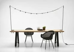 Matteo Rectangular Table - / 215 X 100 Cm - Teak & Metal - Vincent Sheppard 8 Matteo Rectangular Table - / 215 X 100 Cm - Teak & Metal - Vincent Sheppard -Coffee Tables Sales Shop rectangular table matteo l 215 cm teak black madeindesign 335622 product800
