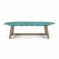 Rafael Octogonal Rectangular Table - / 264 X 154 Cm - Lava Stone & Sanded Teak - 10 People - Ethimo