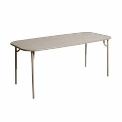 Week-end Rectangular Table - / 180 X 85 Cm - Aluminium / 6 People - Petite Friture