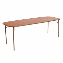 Week-end Large Rectangular Table - / 220 X 85 Cm - Aluminium - Petite Friture