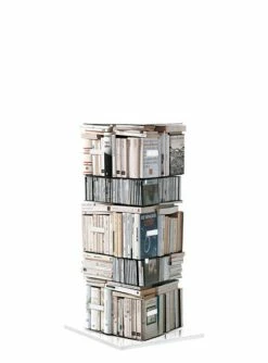 Ptolomeo Rotating Bookshelf - 4 Sides - Horizontal/vertical Storage - Opinion Ciatti