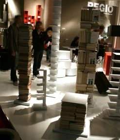 Ptolomeo Rotating Bookshelf - 4 Sides - Opinion Ciatti -Coffee Tables Sales Shop rotating bookshelf ptolomeo white madeindesign 50507 product800