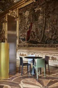 Palissade Cone Round Table - / Ø 70 - R. & E. Bouroullec - Hay -Coffee Tables Sales Shop round table palissade cone olive green madeindesign 302671 product800