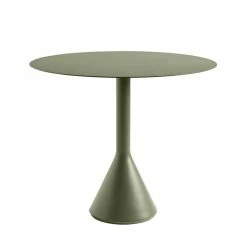 Palissade Cone Round Table - / Ø 90 Cm - Steel - Hay