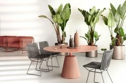 Rock OUTDOOR Round Table - / Ø 140 Cm - Concrete - MDF Italia -Coffee Tables Sales Shop round table rock outdoor terracotta madeindesign 352590 product800