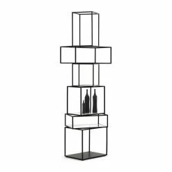 Babylon Shelf - / Metal & Glass - 64 X 59 X H 204 Cm - Mogg