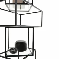 Babylon Shelf - / Metal & Glass - 64 X 59 X H 204 Cm - Mogg -Coffee Tables Sales Shop shelf babylon black transparent madeindesign 362686 product800