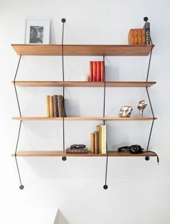 Climb Shelf - / L 120 X H 155 Cm - La Chance -Coffee Tables Sales Shop shelf climb walnut multicoloured uprights madeindesign 302319 product800