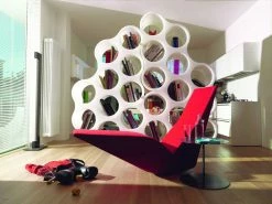 Cloud Shelf - / Partition - Bouroullec, 2004 - L 187.5 X D 44 X H 104 Cm - Cappellini -Coffee Tables Sales Shop shelf cloud white madeindesign 391025 product800