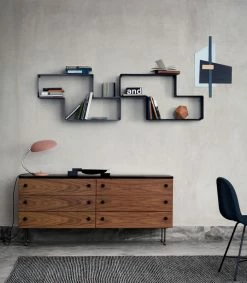 Dédal Shelf - W 90 X H 49 Cm - 1950 - Gubi -Coffee Tables Sales Shop shelf dedal midnight black madeindesign 255874 product800