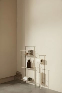 Dora Shelf - / L 30 X Depth. 13 X H 79 Cm - Built-in Towel Rail - Ferm Living -Coffee Tables Sales Shop shelf dora cashmere beige madeindesign 350308 product800