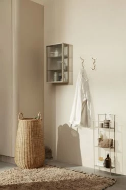 Dora Shelf - / L 30 X Depth. 13 X H 79 Cm - Built-in Towel Rail - Ferm Living -Coffee Tables Sales Shop shelf dora cashmere beige madeindesign 350311 product800