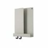 Folded Shelf - / L 29 X H 40 Cm - Metal - 2 Hooks + Compartment - Muuto -Coffee Tables Sales Shop shelf folded grey madeindesign 347555 product800