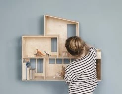 Funkis House Large Shelf - L 66 X H 55 Cm - Ferm Living -Coffee Tables Sales Shop shelf funkis house large plywood madeindesign 263180 product800