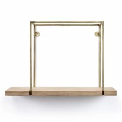 Hang Rack Small Shelf - 45 X 17 X H 30 Cm - Serax -Coffee Tables Sales Shop shelf hang rack small small natural wood copper madeindesign 252606 product800