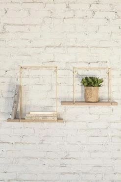 Hang Rack Small Shelf - 45 X 17 X H 30 Cm - Serax -Coffee Tables Sales Shop shelf hang rack small small natural wood copper madeindesign 252609 product800
