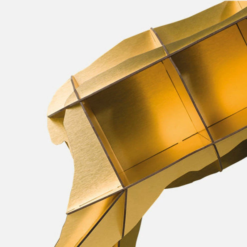 Horace Gold Shelf - / Wall Bracket - L 103 X H 133 Cm / Numbered Limited Edition - Ibride 5 Horace Gold Shelf - / Wall Bracket - L 103 X H 133 Cm / Numbered Limited Edition - Ibride - Image 3