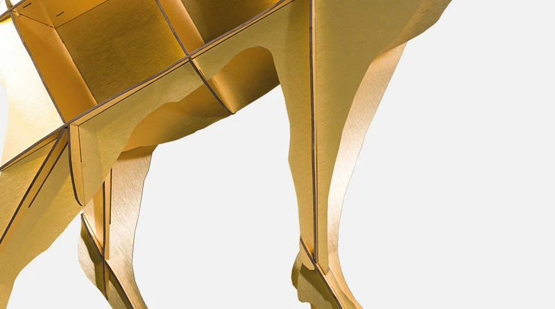 Horace Gold Shelf - / Wall Bracket - L 103 X H 133 Cm / Numbered Limited Edition - Ibride 6 Horace Gold Shelf - / Wall Bracket - L 103 X H 133 Cm / Numbered Limited Edition - Ibride - Image 4