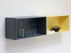 Isou N°1 Shelf - / Set Of 2 Modular Compartments - Compagnie -Coffee Tables Sales Shop shelf isou n 1 madrid grey yellow madeindesign 315894 product800