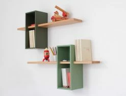 Max XL Shelf - Simple - 2 Boxes + 2 Shelves - Compagnie -Coffee Tables Sales Shop shelf max xl olive green light green madeindesign 223069 product800
