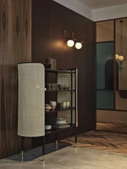 Mos Shelf - / L 136 X H 140 Cm - Caning & Wood - Wiener GTV Design -Coffee Tables Sales Shop shelf mos black natural madeindesign 372574 product800