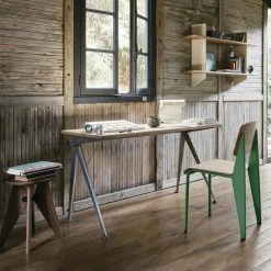 Rayonnage Mural Shelf - / Jean Prouvé, 1936 - L 118 X H 70 Cm - Vitra -Coffee Tables Sales Shop shelf rayonnage mural black natural oak madeindesign 397397 product800