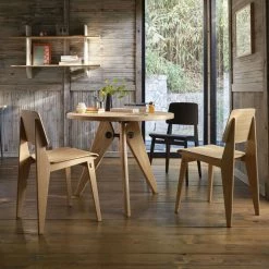 Rayonnage Mural Shelf - / Jean Prouvé, 1936 - L 118 X H 70 Cm - Vitra -Coffee Tables Sales Shop shelf rayonnage mural dove white natural oak madeindesign 397413 product800