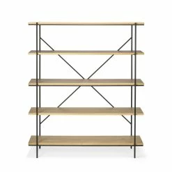 Rise Shelf - / Solid Oak & Metal - L 140 X H 165 Cm - Ethnicraft