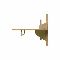 Sector Shelf - / L 87 X D 37 Cm - With Hanger - Ferm Living -Coffee Tables Sales Shop shelf sector natural oak brass madeindesign 392945 product800