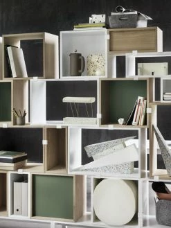 Stacked 2.0 Shelf - / Medium Carré 43x43 Cm / Sans Fond - Muuto -Coffee Tables Sales Shop shelf stacked 2 0 light grey madeindesign 303922 product800