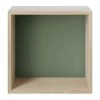 Stacked 2.0 Shelf - / Medium Carré 43x43 Cm / Avec Fond Coloré - Muuto -Coffee Tables Sales Shop shelf stacked 2 0 oak antique green background madeindesign 304009 product800