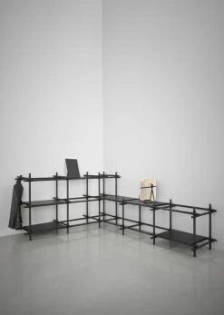 Stick System 3x2 Shelf - L 195 X H 58 Cm - Menu -Coffee Tables Sales Shop shelf stick system 3x2 black dark ash madeindesign 273366 product800