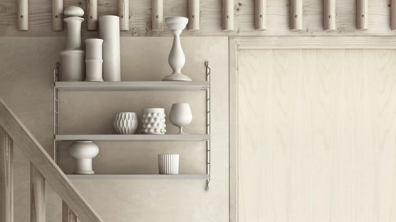 String® Pocket Shelf - / MDF - L 60 X H 50 Cm - String Furniture 4 String® Pocket Shelf - / MDF - L 60 X H 50 Cm - String Furniture - Image 2