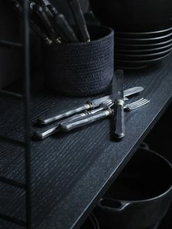 String® Pocket Shelf - L 60 X H 50 Cm - String Furniture -Coffee Tables Sales Shop shelf stringr pocket black stained ash black structure madeindesign 259493 product800