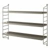 String® Pocket Metal Shelf - / Perforated Steel - L 60 X H 50 Cm - String Furniture -Coffee Tables Sales Shop shelf stringr pocket metal taupe madeindesign 373630 product800