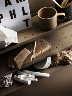 String® Pocket Metal Shelf - / Perforated Steel - L 60 X H 50 Cm - String Furniture 7 String® Pocket Metal Shelf - / Perforated Steel - L 60 X H 50 Cm - String Furniture -Coffee Tables Sales Shop shelf stringr pocket metal taupe madeindesign 373633 product800