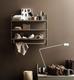 String® Pocket Metal Shelf - / Perforated Steel - L 60 X H 50 Cm - String Furniture -Coffee Tables Sales Shop shelf stringr pocket metal white madeindesign 373631 product800