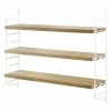 String® Pocket Shelf - / Wood - L 60 X H 50 Cm - String Furniture -Coffee Tables Sales Shop shelf stringr pocket oak white uprights madeindesign 379826 product800