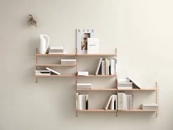 String® Pocket Shelf - / L 60 X H 50 Cm - String Furniture -Coffee Tables Sales Shop shelf stringr pocket powder pink madeindesign 316582 product800