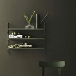 String® Pocket Shelf - / MDF - L 60 X H 50 Cm - String Furniture 9 String® Pocket Shelf - / MDF - L 60 X H 50 Cm - String Furniture -Coffee Tables Sales Shop shelf stringr pocket sage green madeindesign 373624 product800