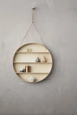 The Round Dorm Shelf - Ferm Living -Coffee Tables Sales Shop shelf the round dorm natural wood madeindesign 207441 product800